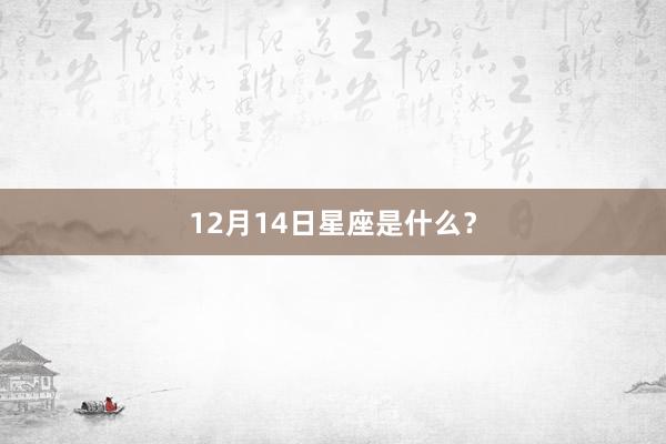 12月14日星座是什么？